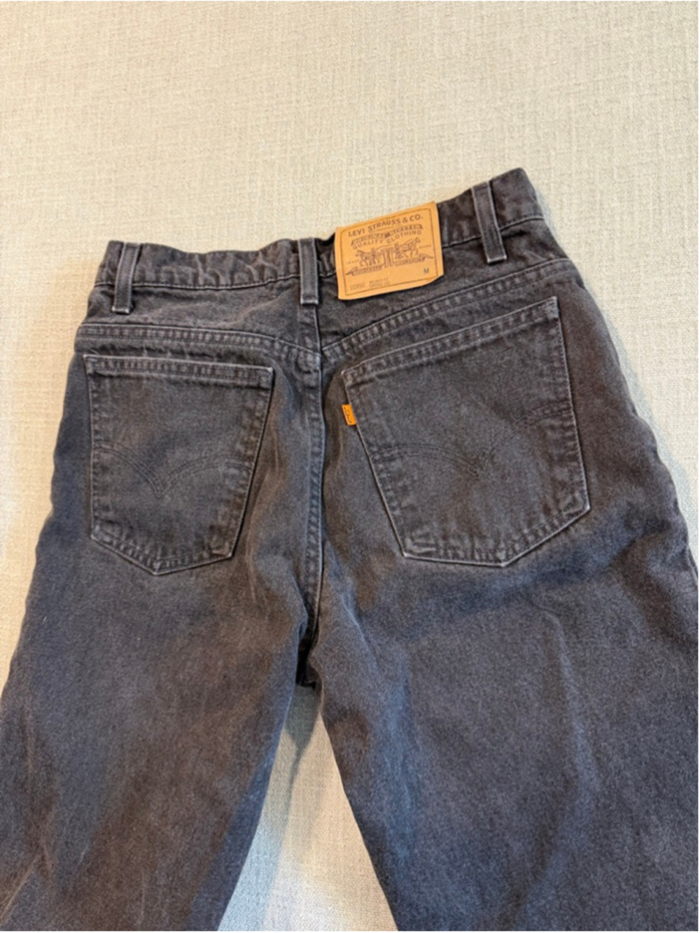 Levi’s 950 vintage 90s orange tag black wash relaxed tapered women’s size 11 - Picture 11 of 11